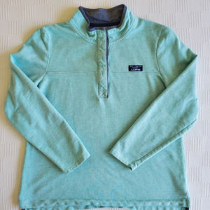 LL Bean | Women's Turquoise 100% Soft Cotton Rugby Pullover | XL